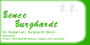 bence burghardt business card